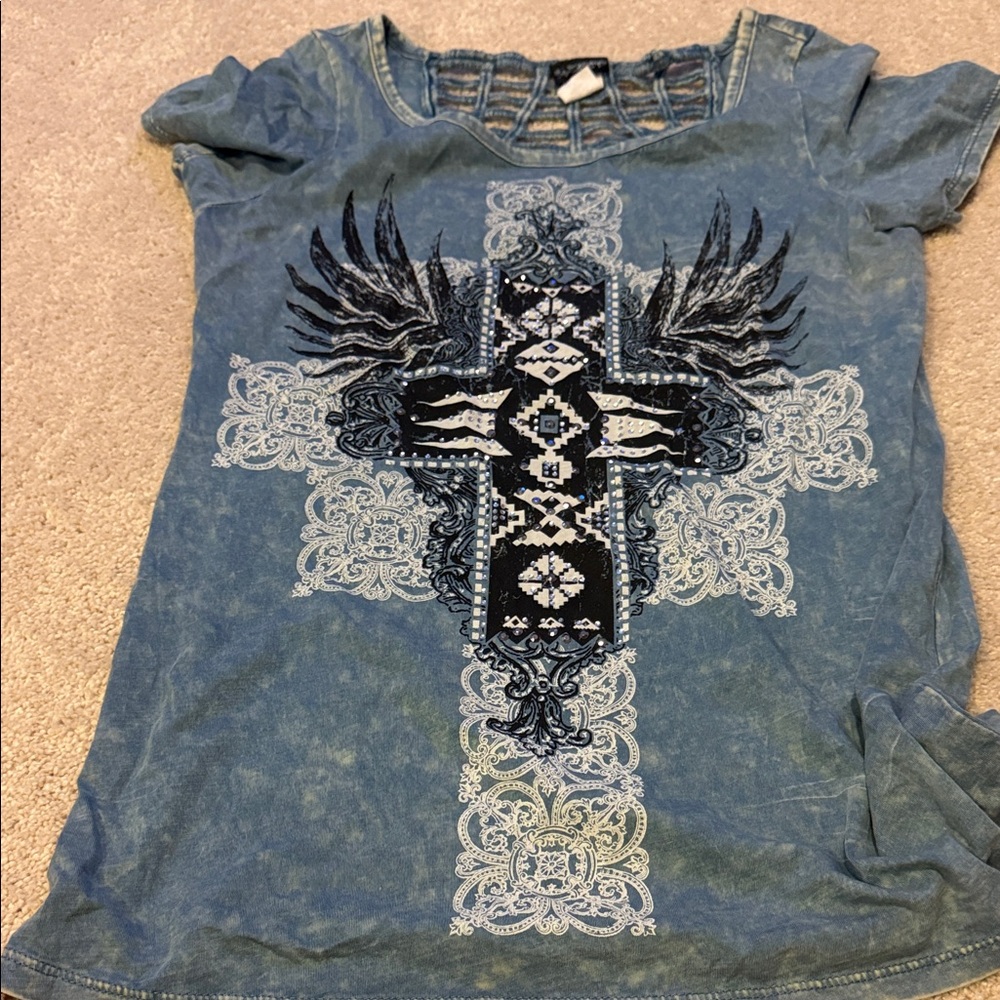 Daytrip Blue Graphic Short Sleeve Tee